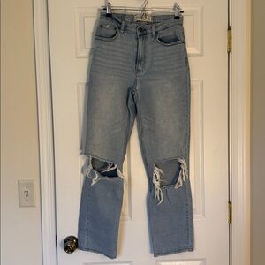 A&F 90s straight ultra high rise jeans